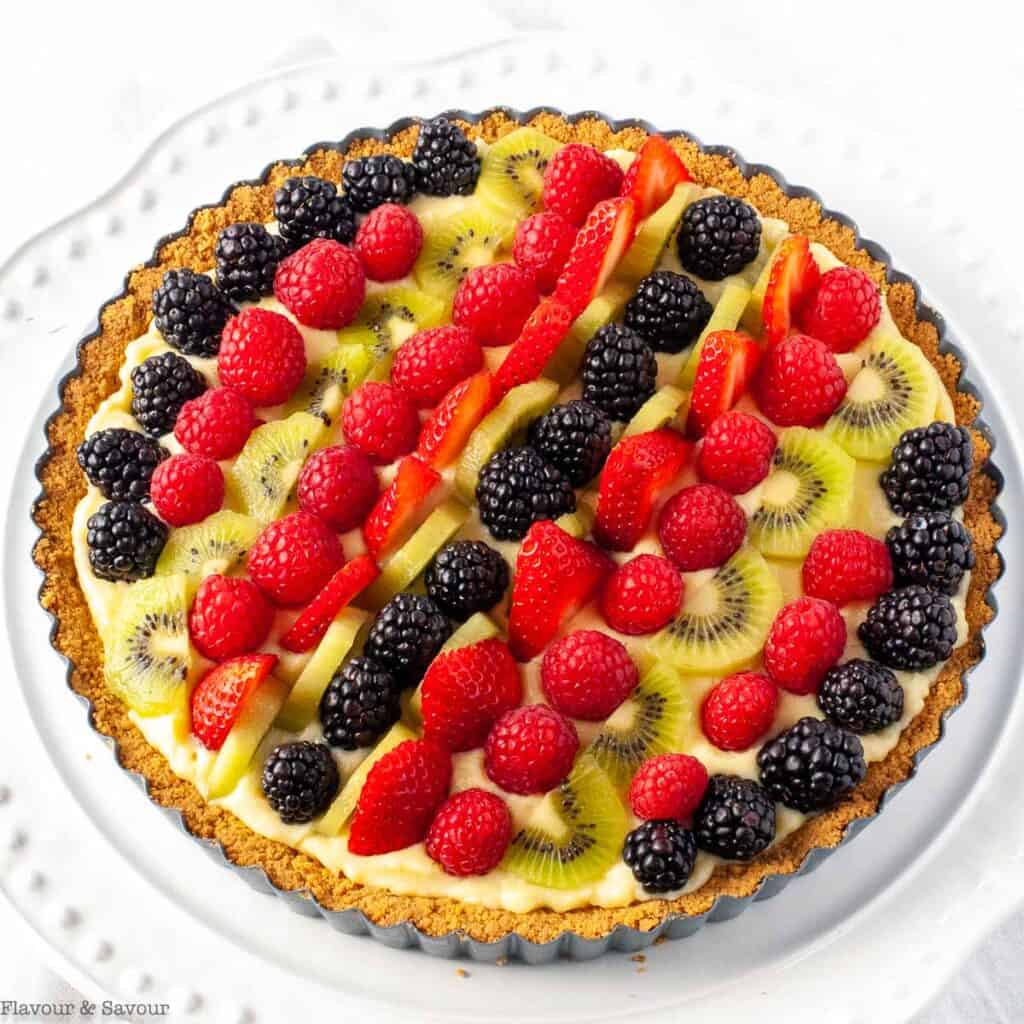 Gluten-Free Fruit Tart with Vanilla Pastry Cream - Flavour and Savour