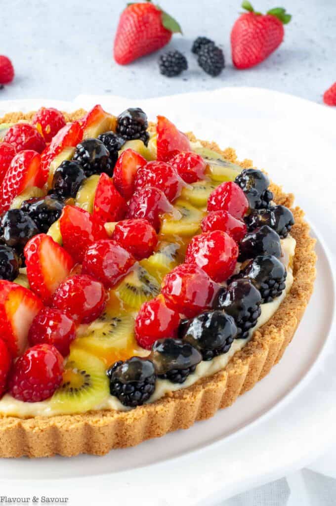 Gluten-Free Fruit Tart with Vanilla Pastry Cream - Flavour and Savour