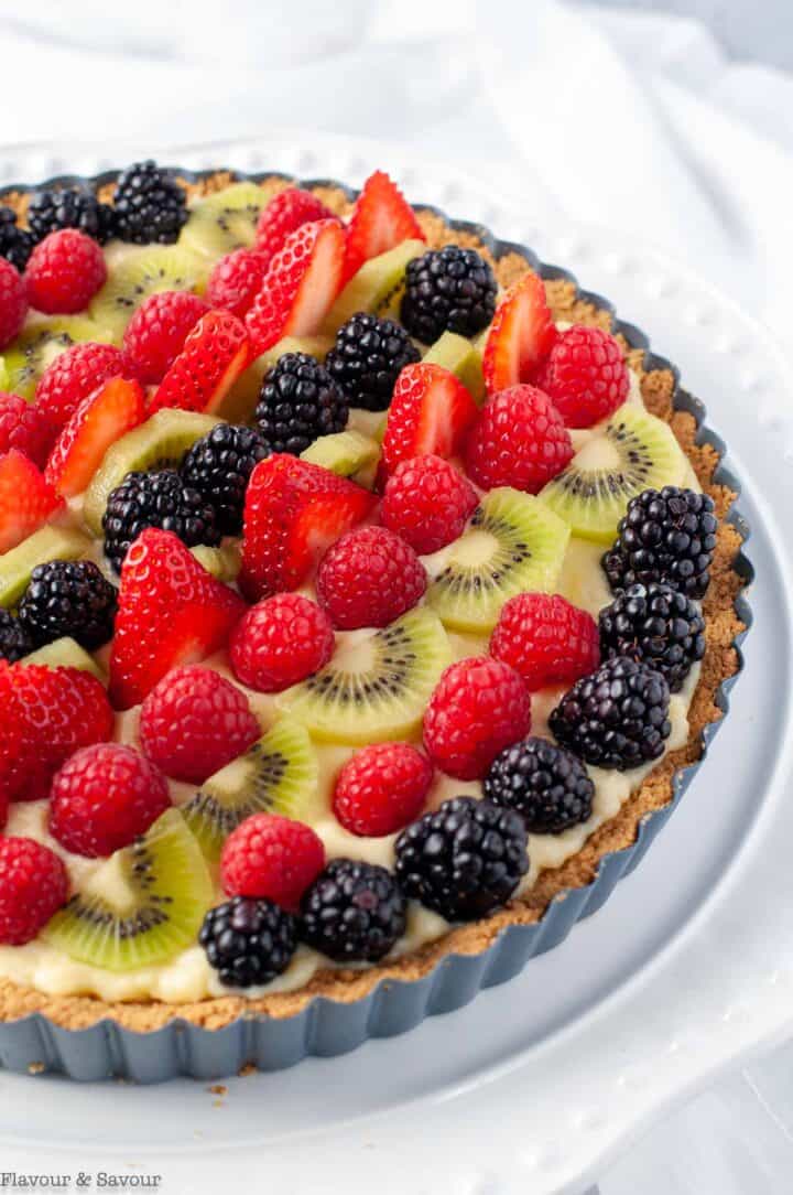 Gluten-Free Fruit Tart with Vanilla Pastry Cream - Flavour and Savour