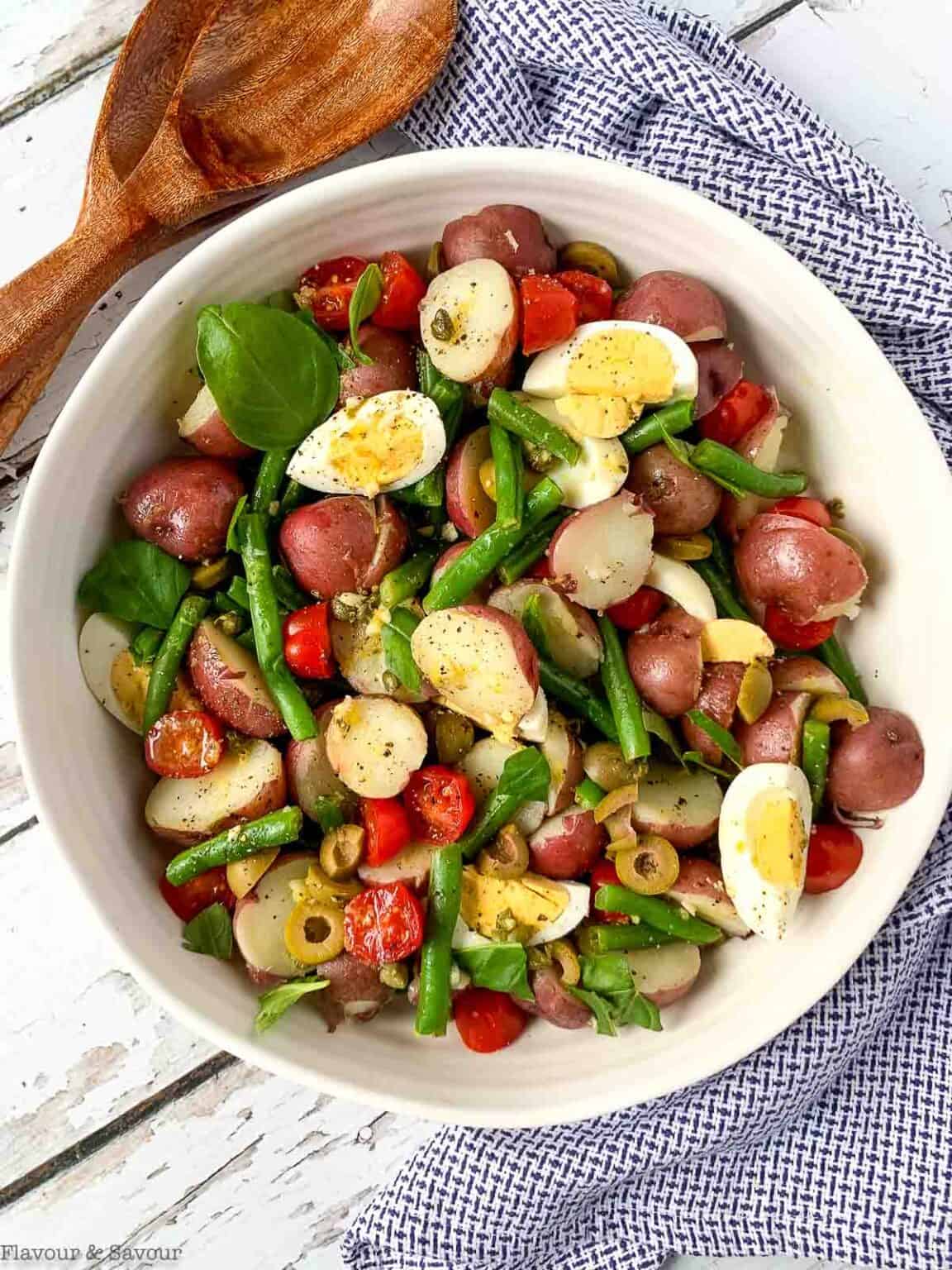 Green Bean Potato Salad With Anchovy Dressing - Flavour And Savour