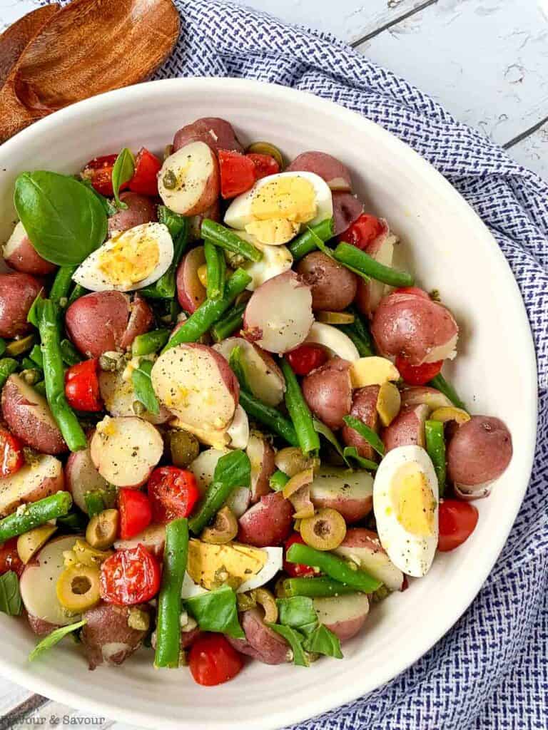 Green Bean Potato Salad with Anchovy Dressing - Flavour and Savour