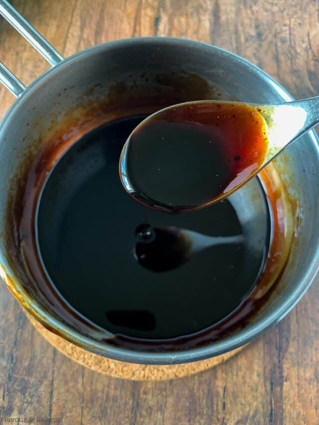 How To Make Balsamic Glaze Flavour And Savour   Balsamic Glaze Prep 3 1 640x853 