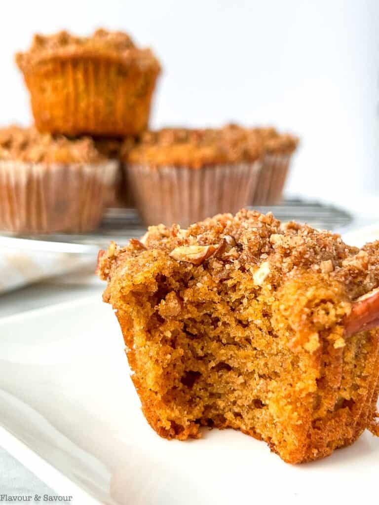 Almond Flour Pumpkin Muffins With Maple Pecan Streusel Flavour And Savour   Almond Flour Pumpkin Muffins Interior 768x1024 