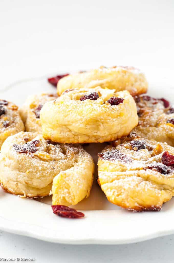 Puff Pastry Cranberry Brie Pinwheels - Flavour and Savour