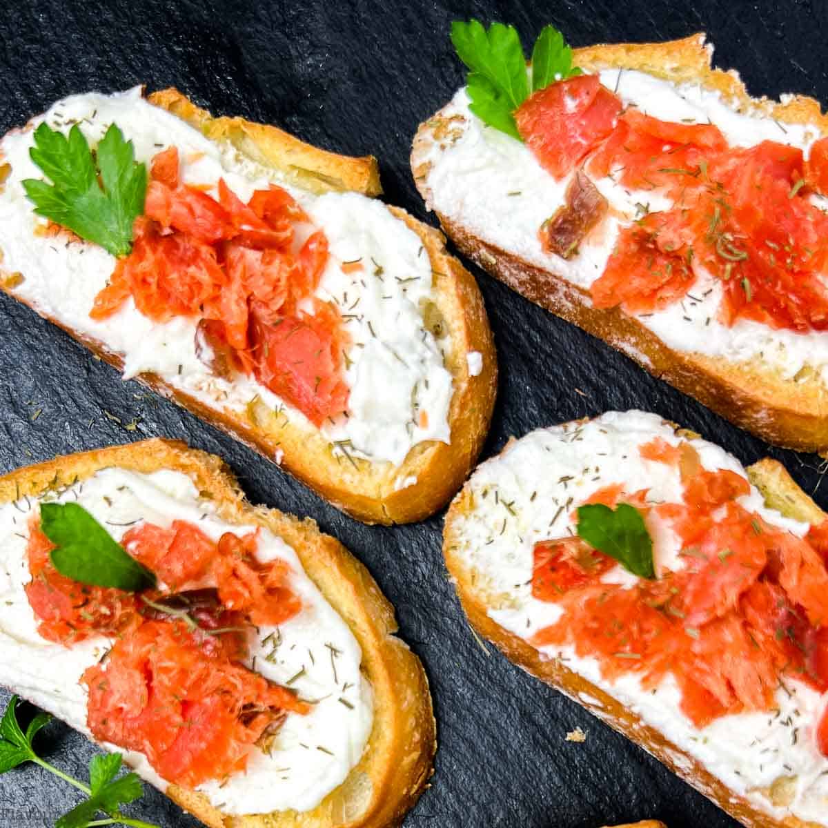 Smoked Salmon Crostini 