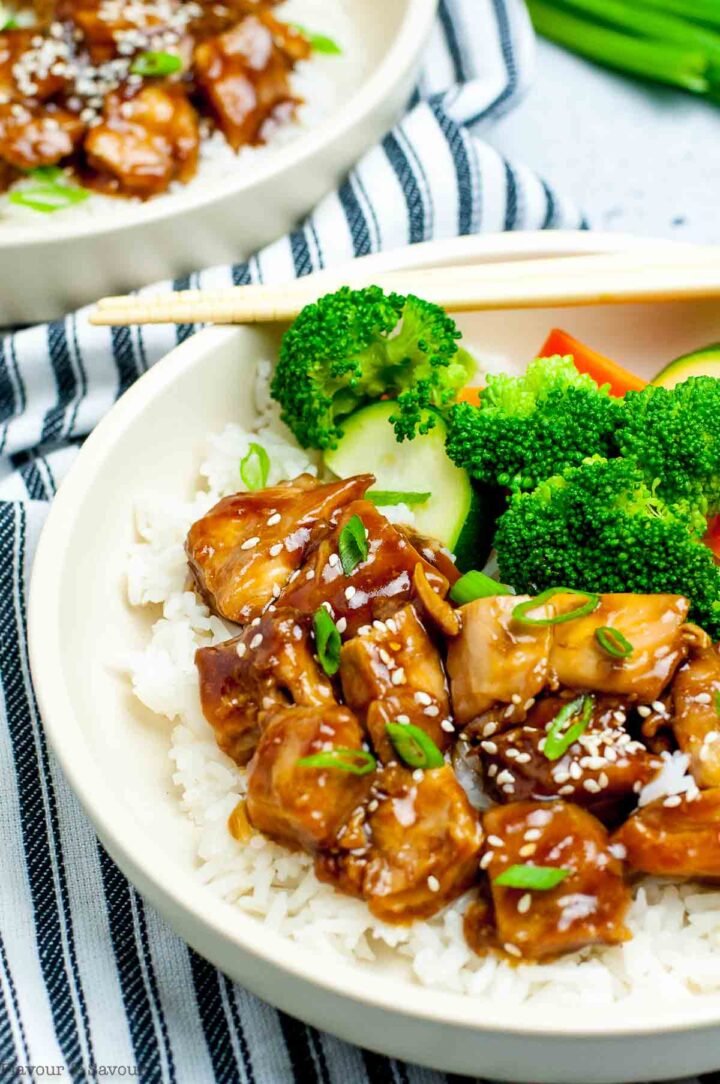 Teriyaki Chicken Rice Bowls (Gluten-Free) - Flavour and Savour