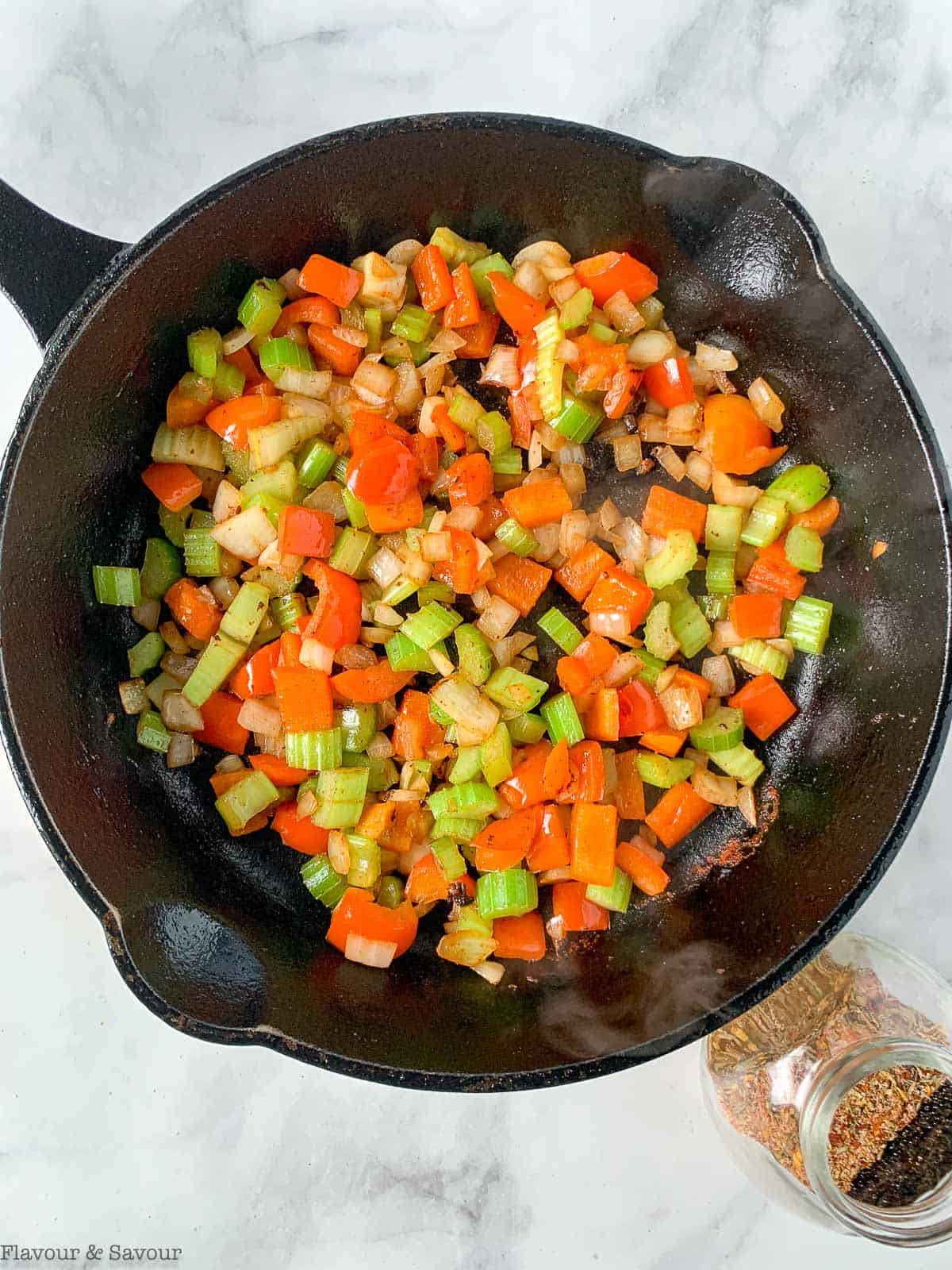 Sauteing vegetables