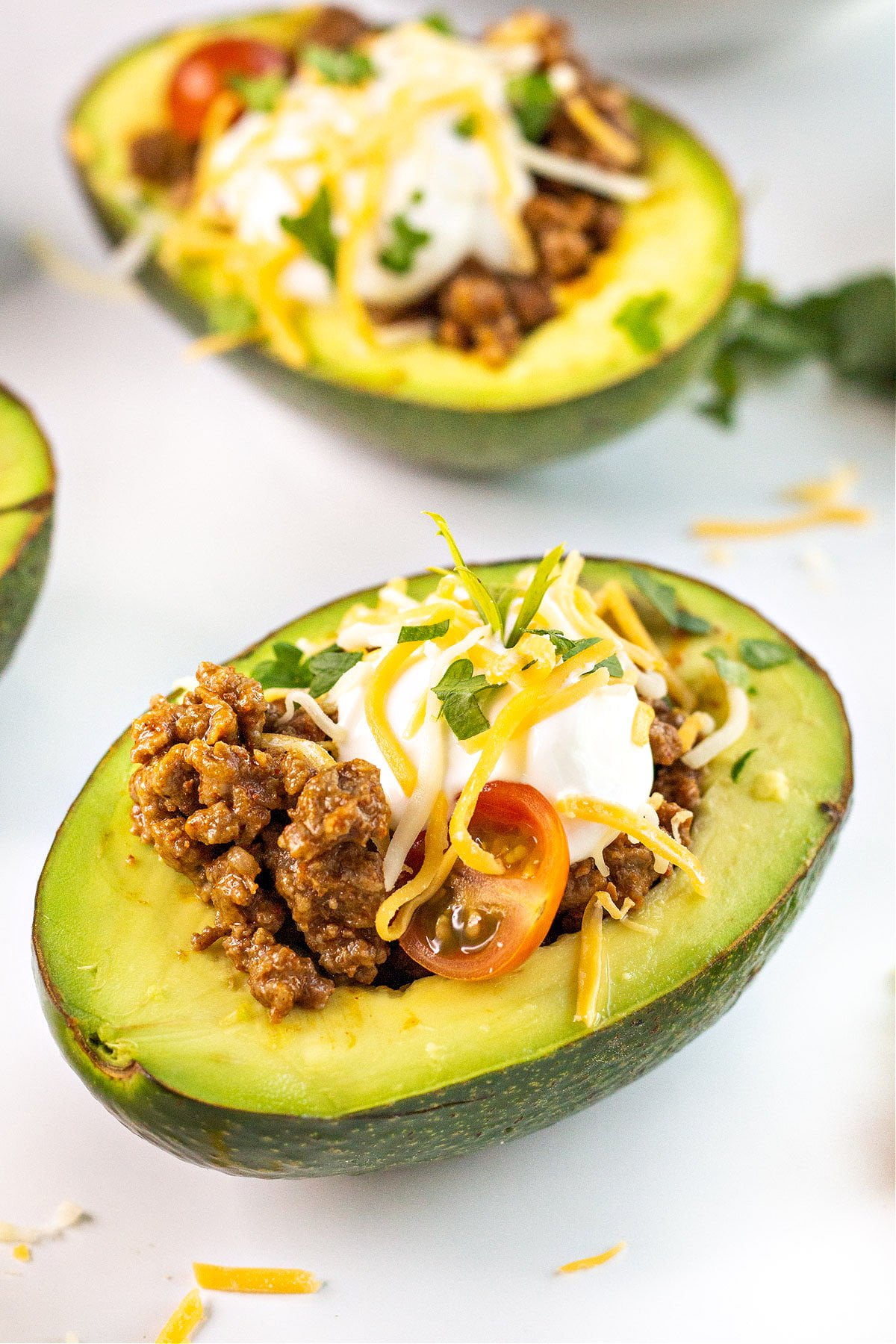 Taco stuffed avocados.